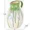11" White, Green & Blue Drip Design Ceramic Vase with Handle